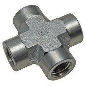 FXSS 1/4" Cross Pipe - Female Pipe SS